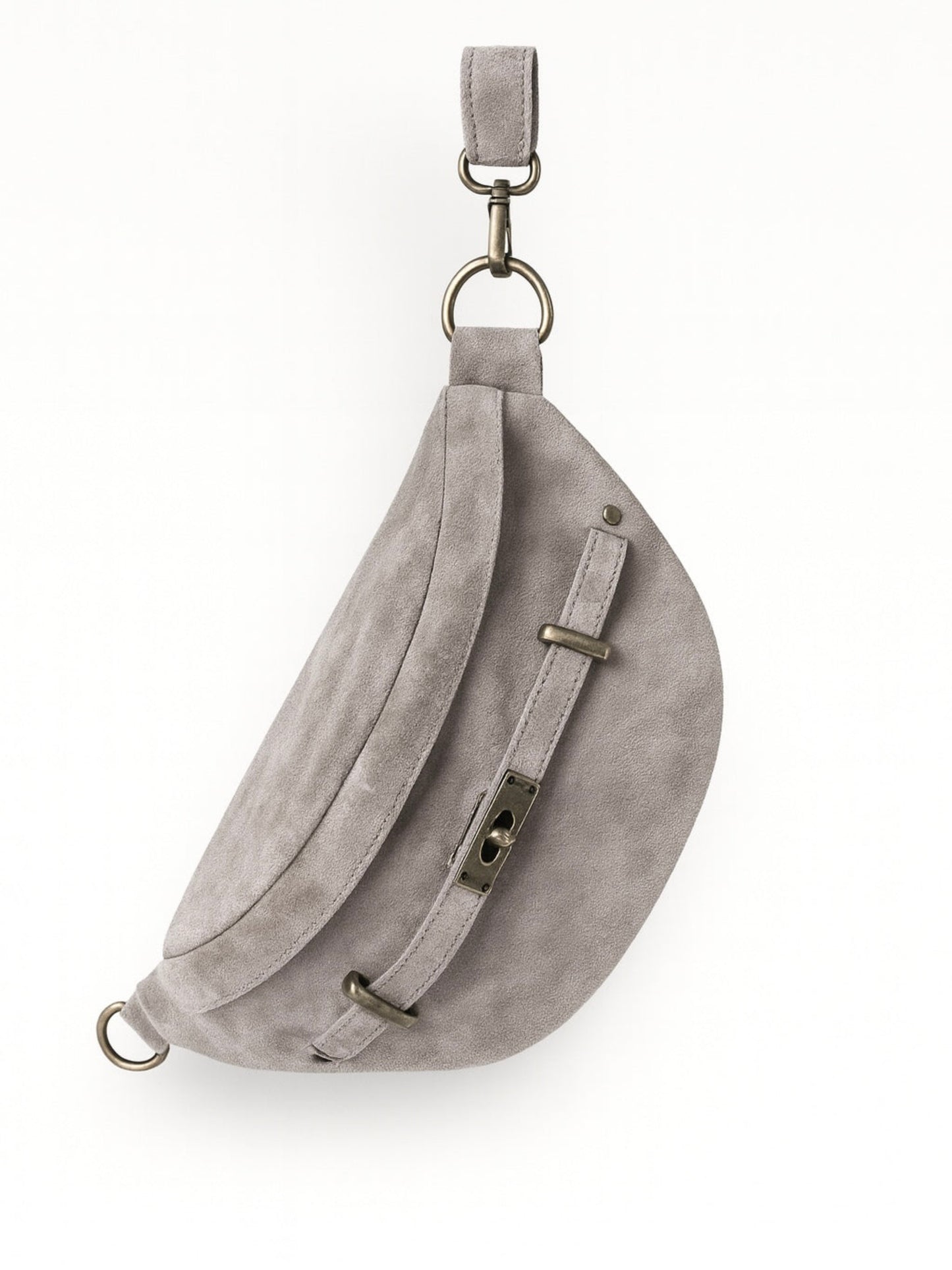 BOBBY BAG taupe - Cuir suédé