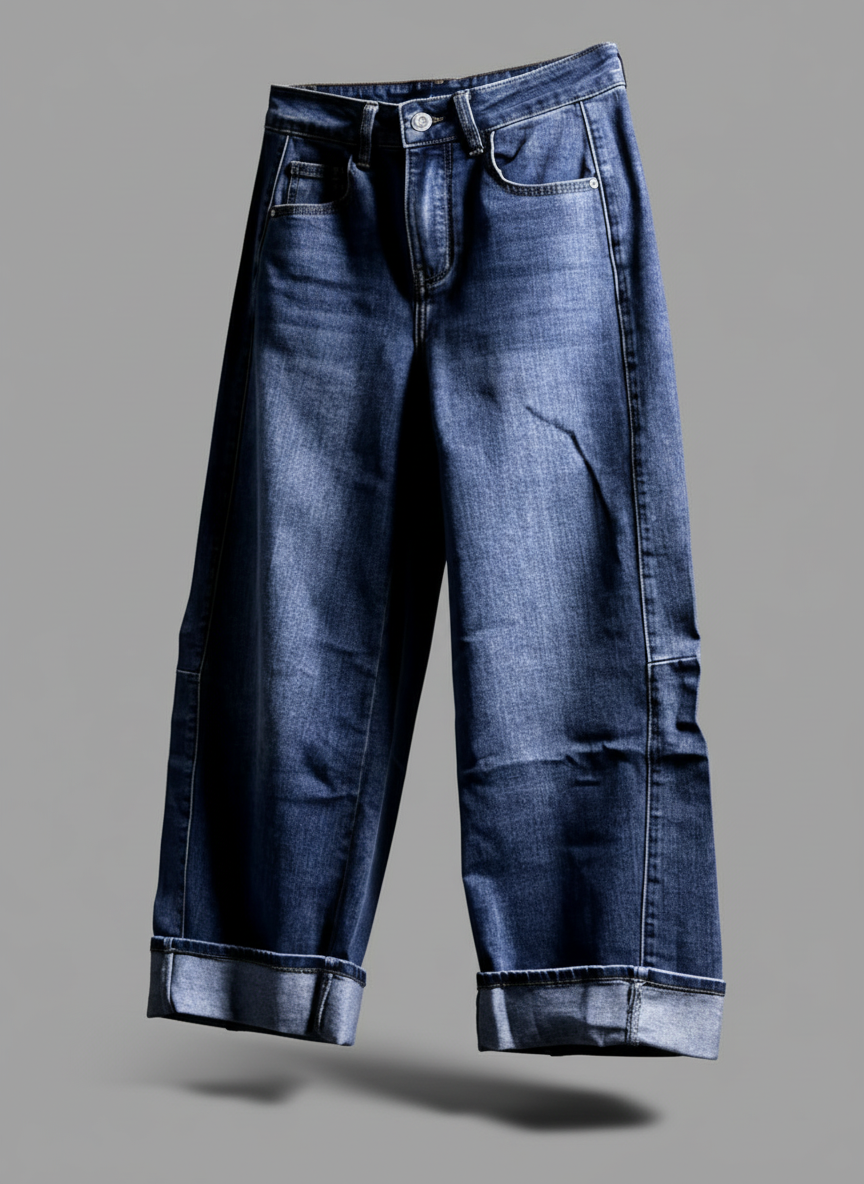 DENVER - Coupe droite, effet vintage et revers tendance