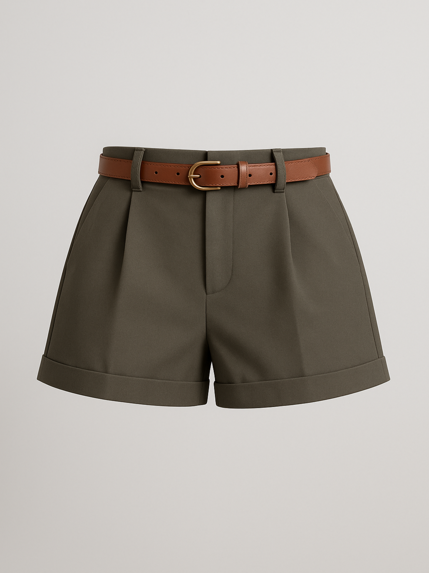 MARBELLA Kaki - Short tailleur chic