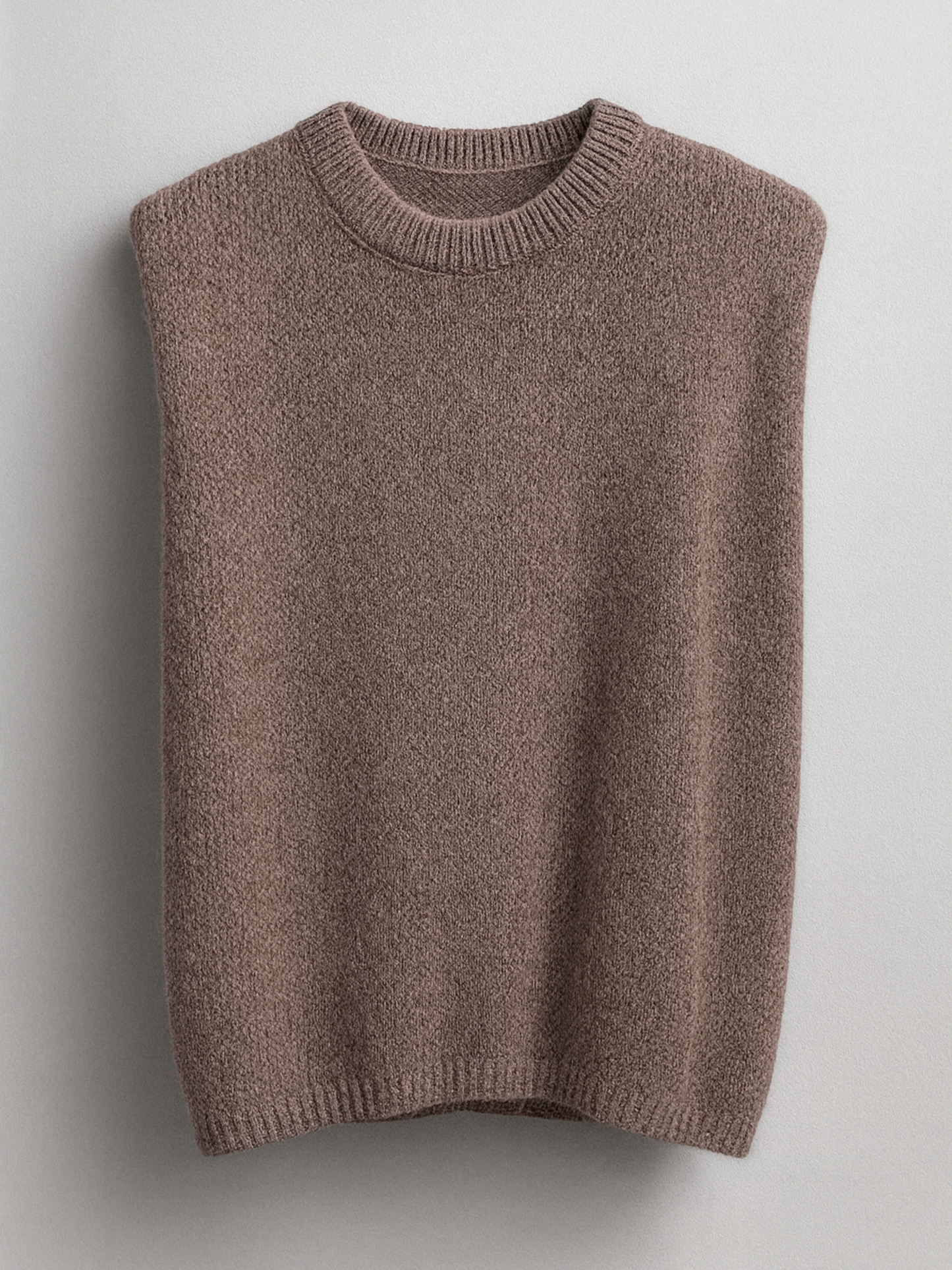 OSLO Taupe - Pull sans manches mohair