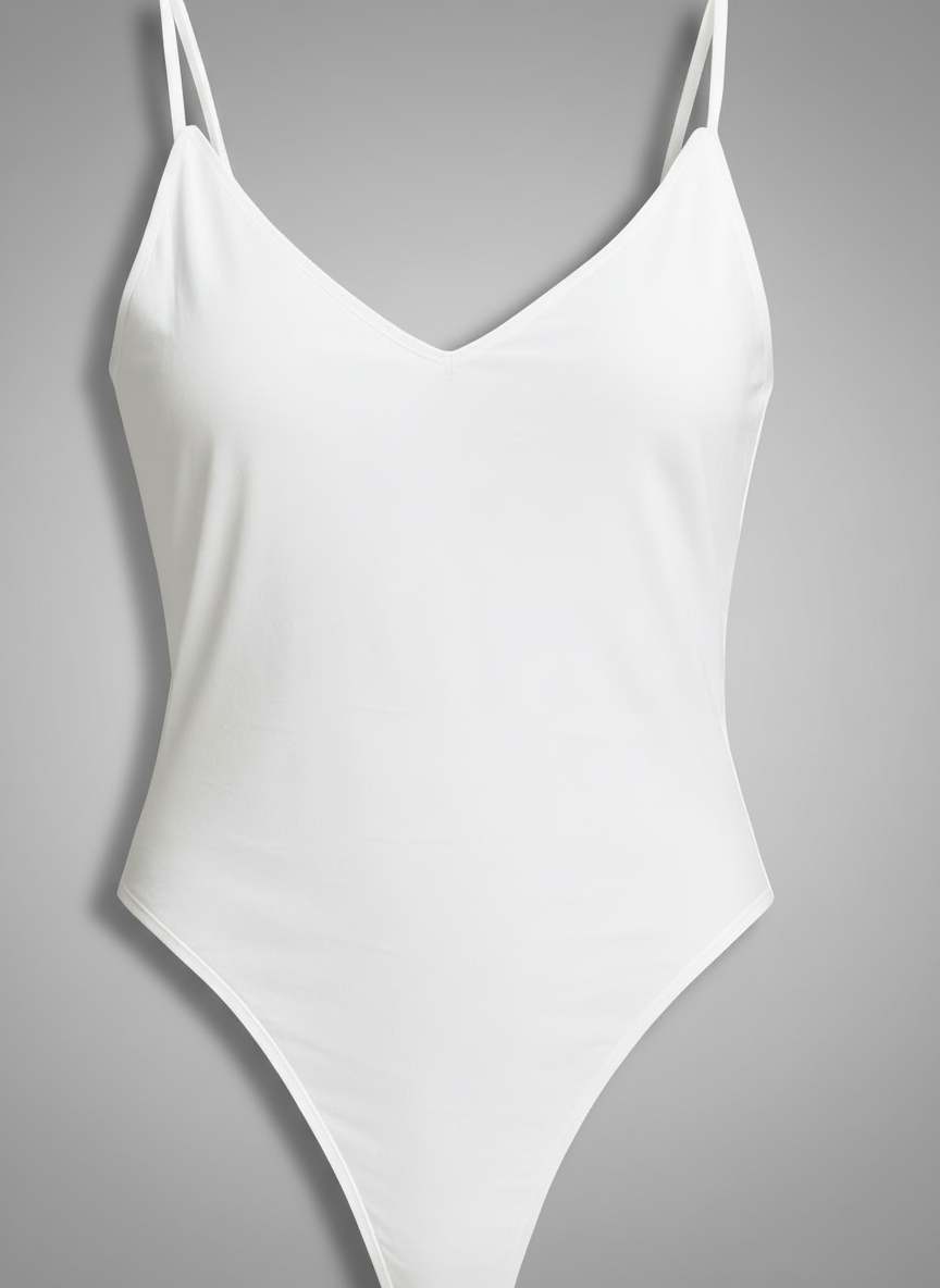 VIENNA blanc - Body fines bretelles