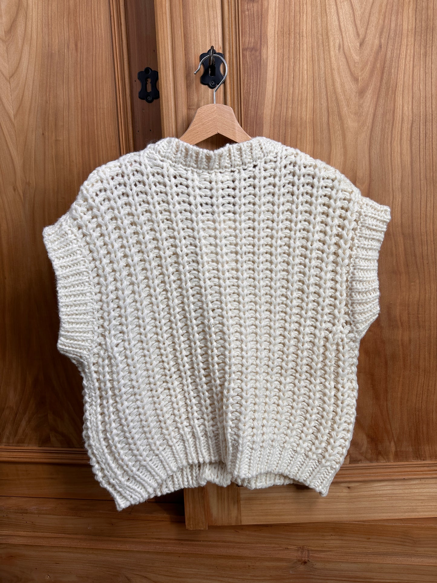 COMO Beige - Gilet sans manches en maille -20%