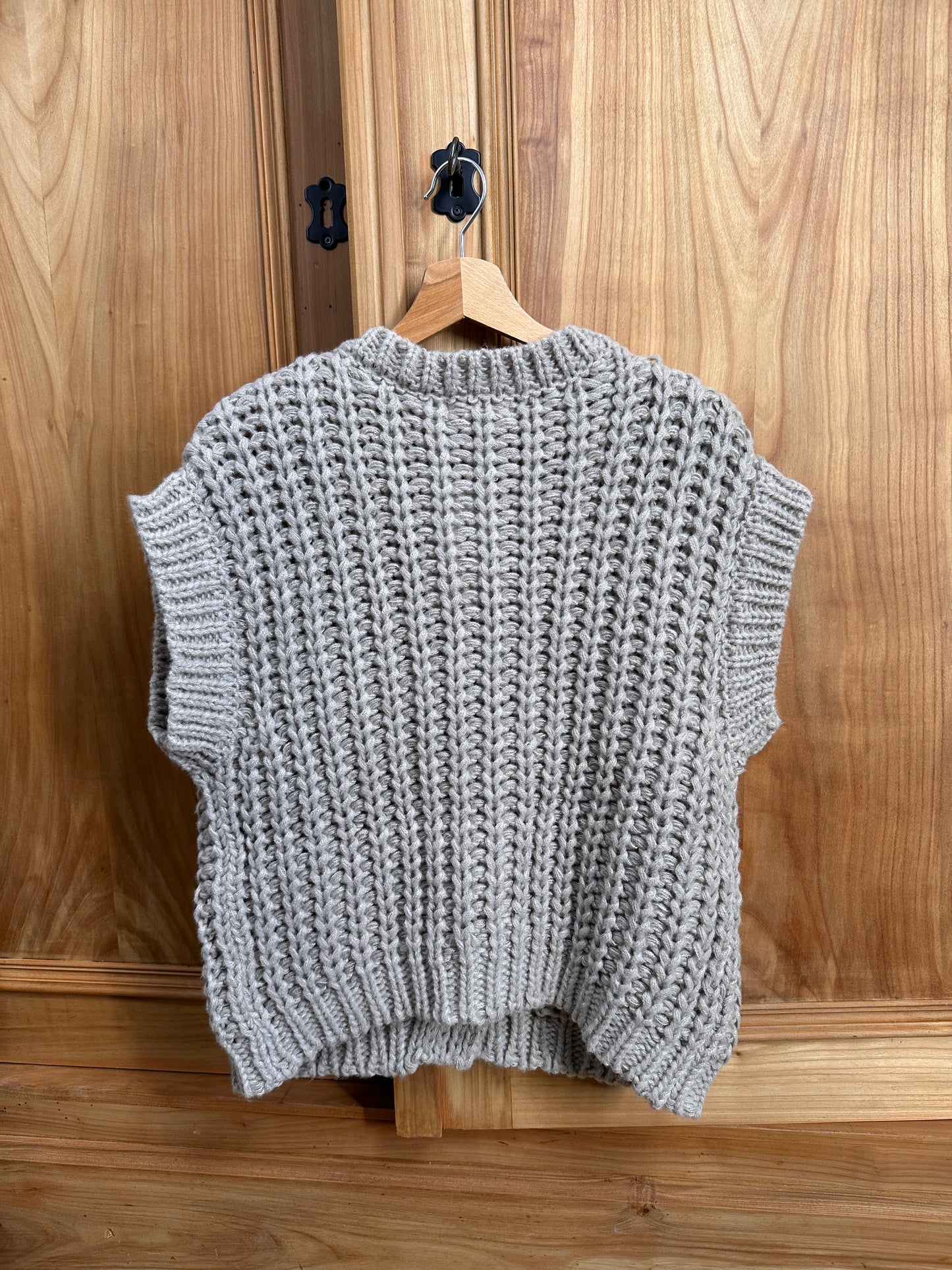 COMO Taupe - Gilet maille sans manche -20%