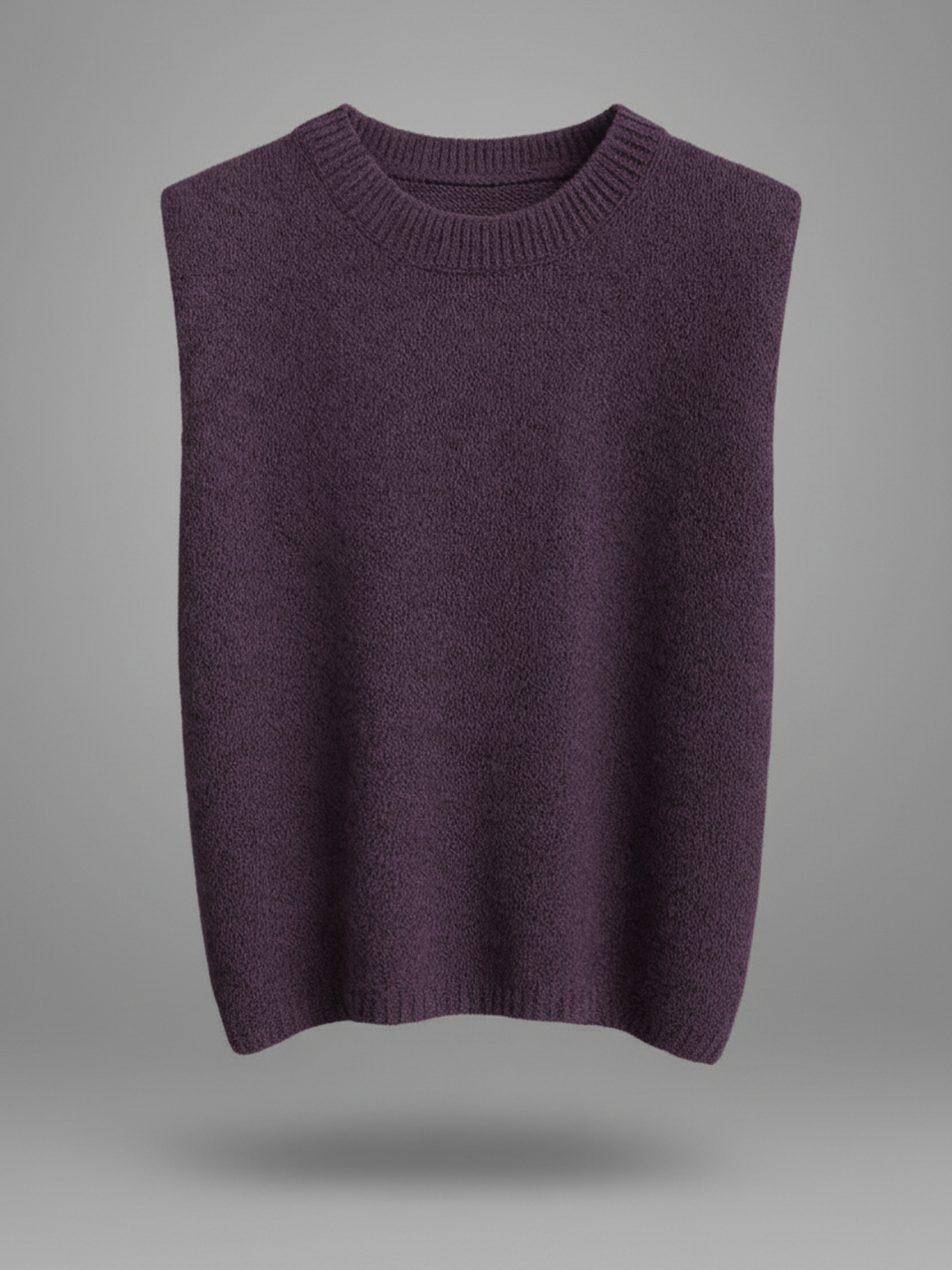 OSLO Prune - Pull sans manches mohair
