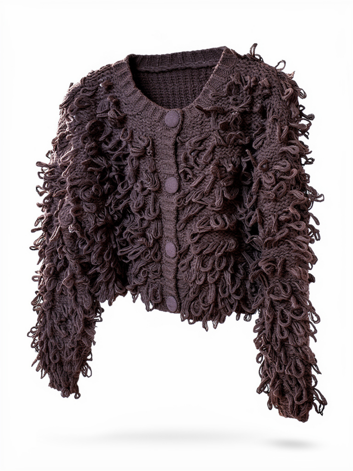 REYKJAVIK Chocolat - Pull sculptural