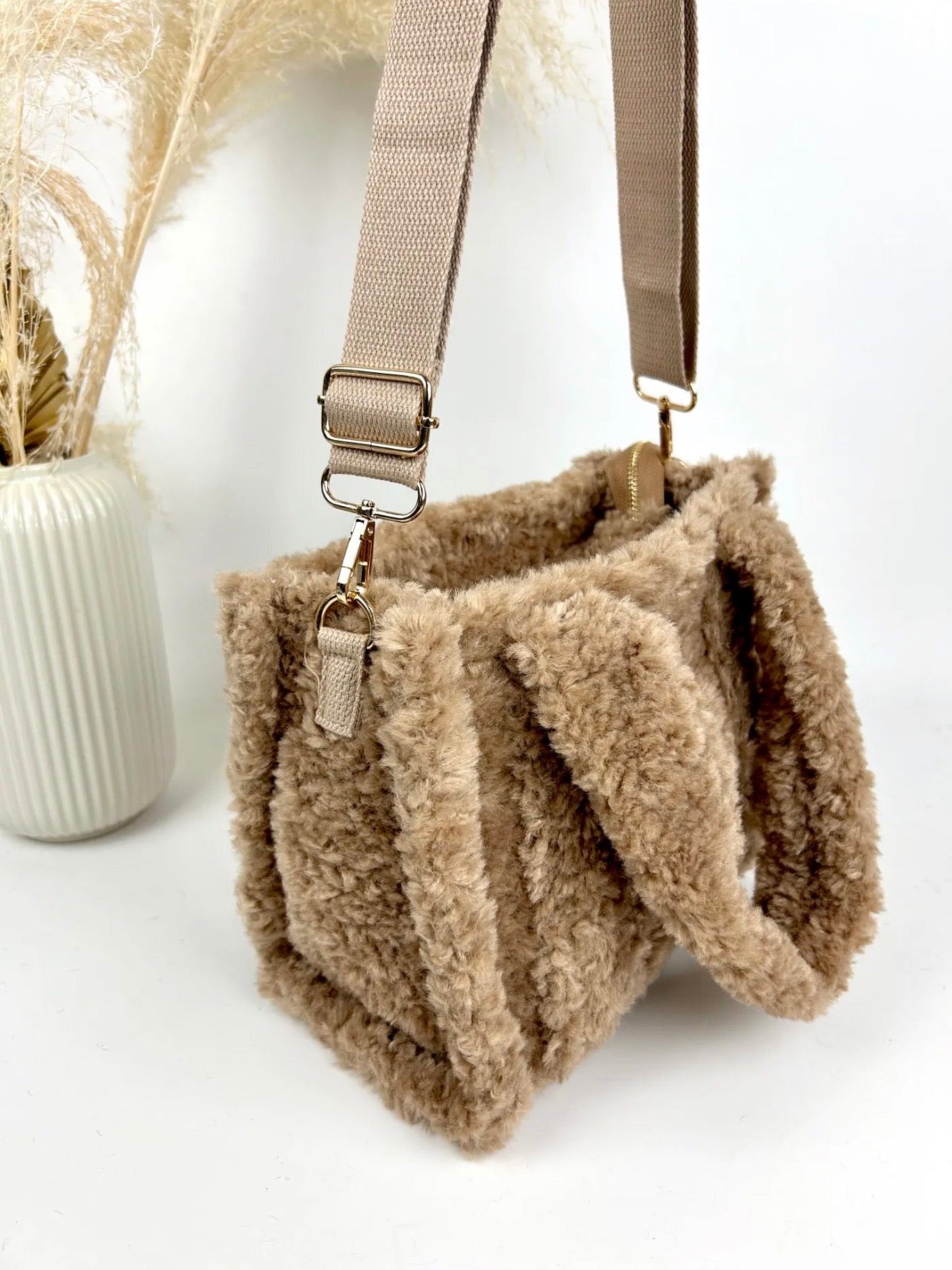 NUUK - Petit sac beige en bouclette