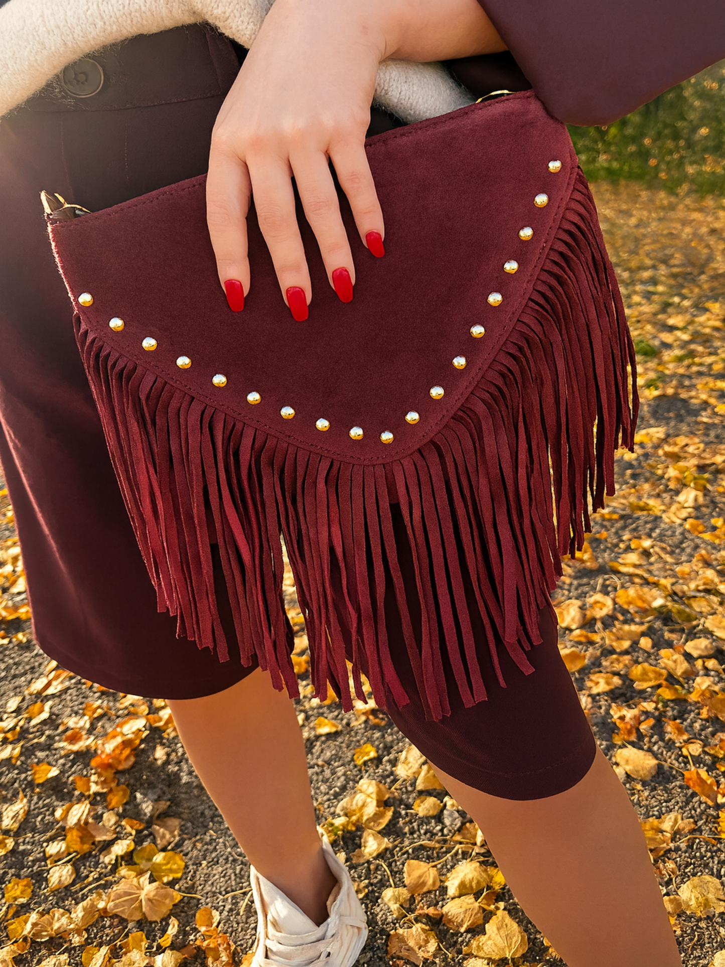 DAKOTA - sac franges suédé