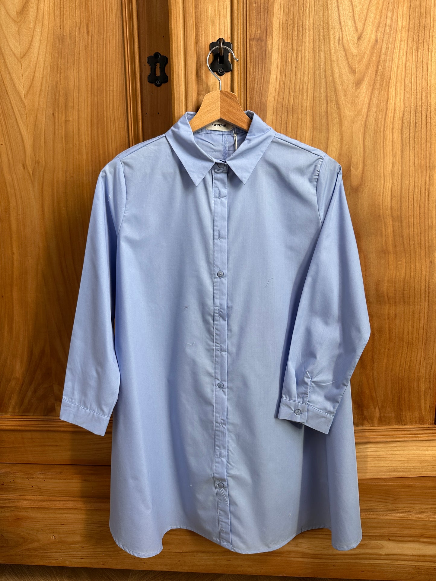 SANTORINI - Chemise oversize bleu clair
