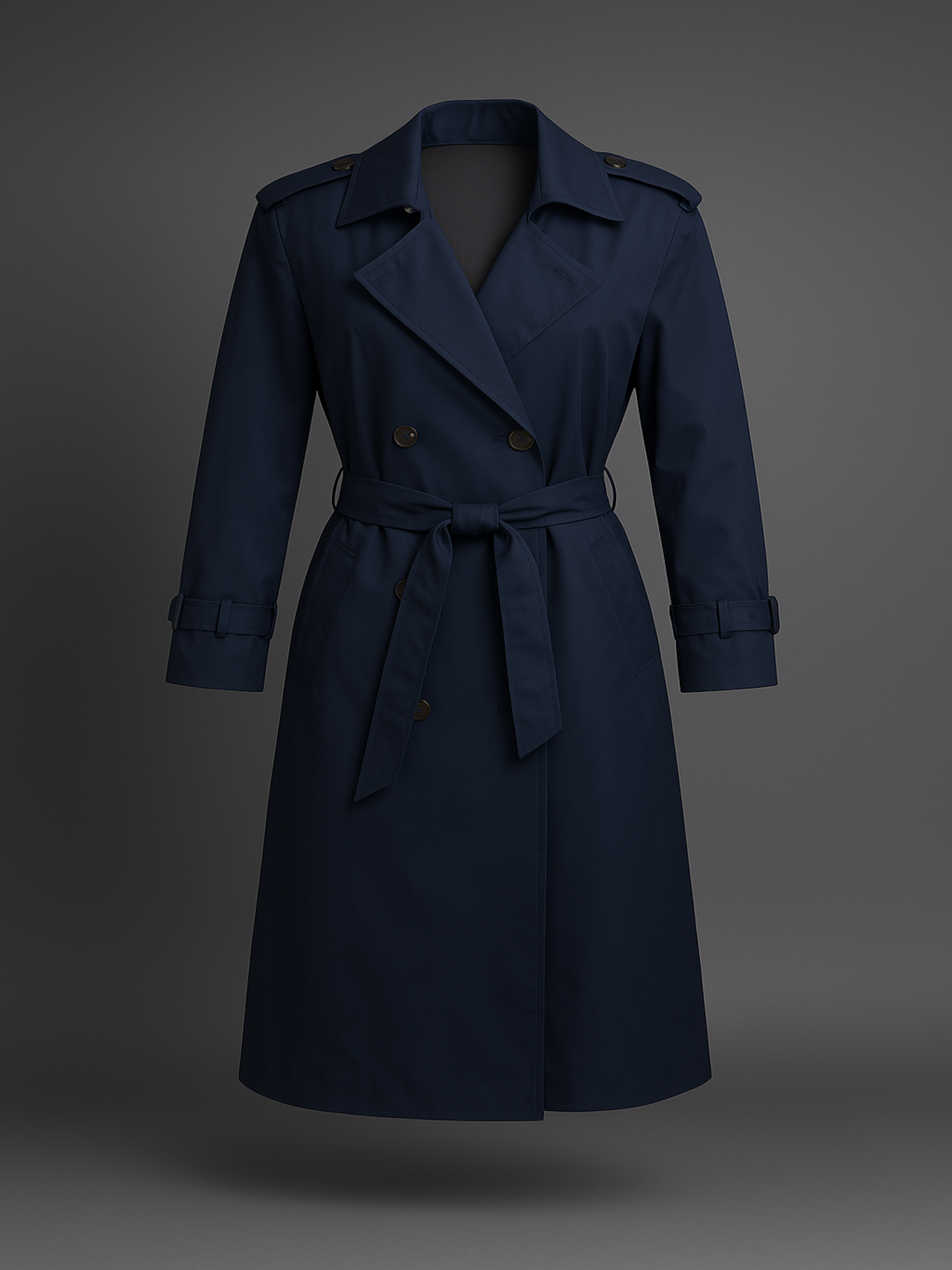 BELLEVILLE Bleu nuit- Trench intemporel