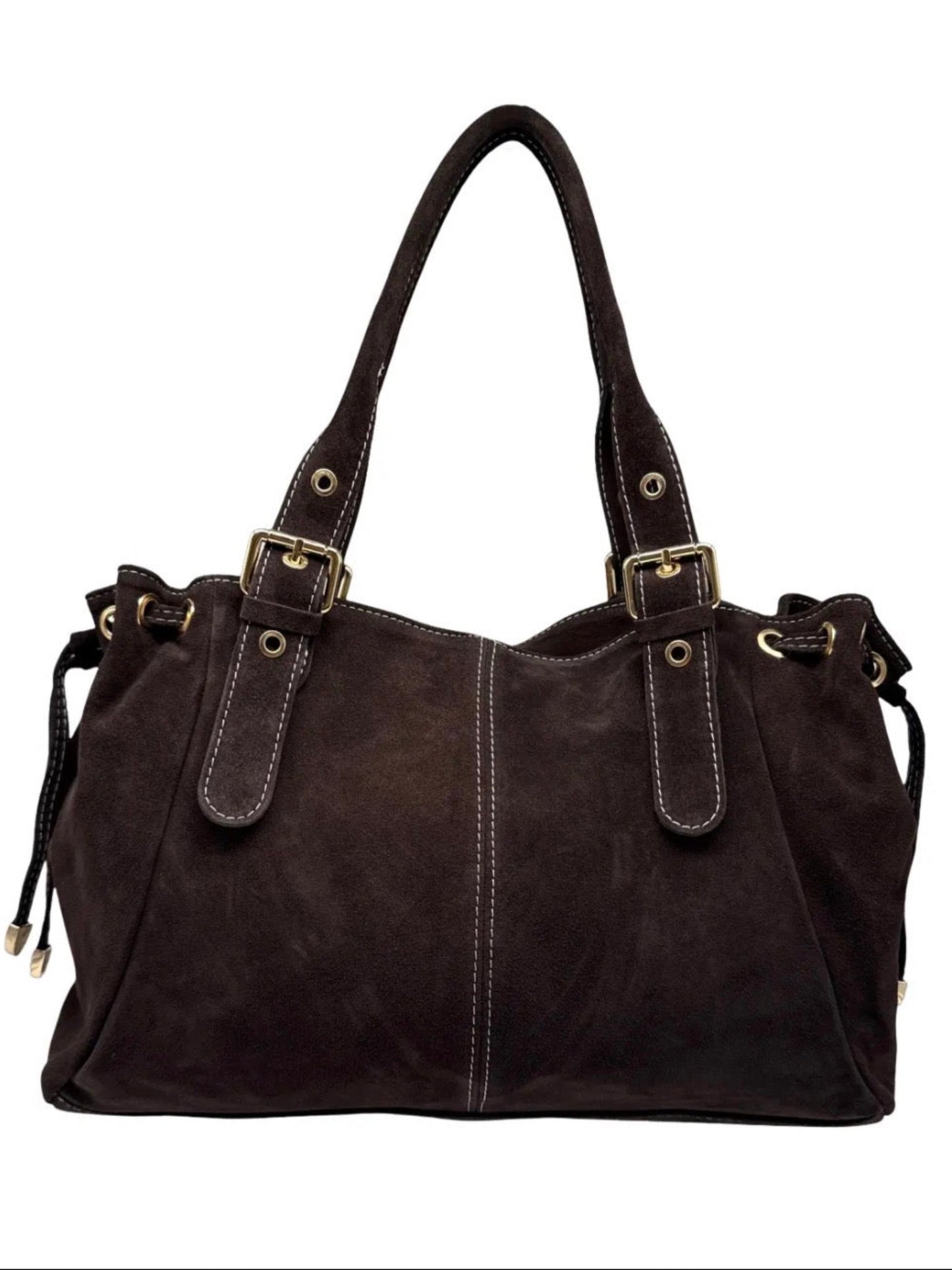 MADISON Chocolat - Sac en cuir suédé