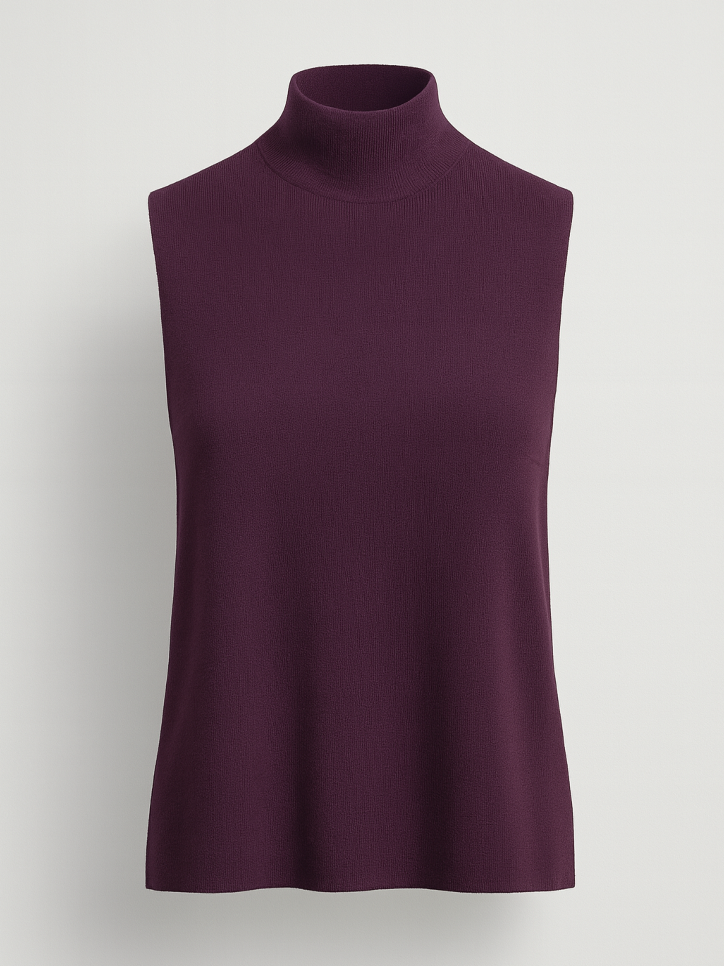 SIENA Prune - Top en maille sans manches