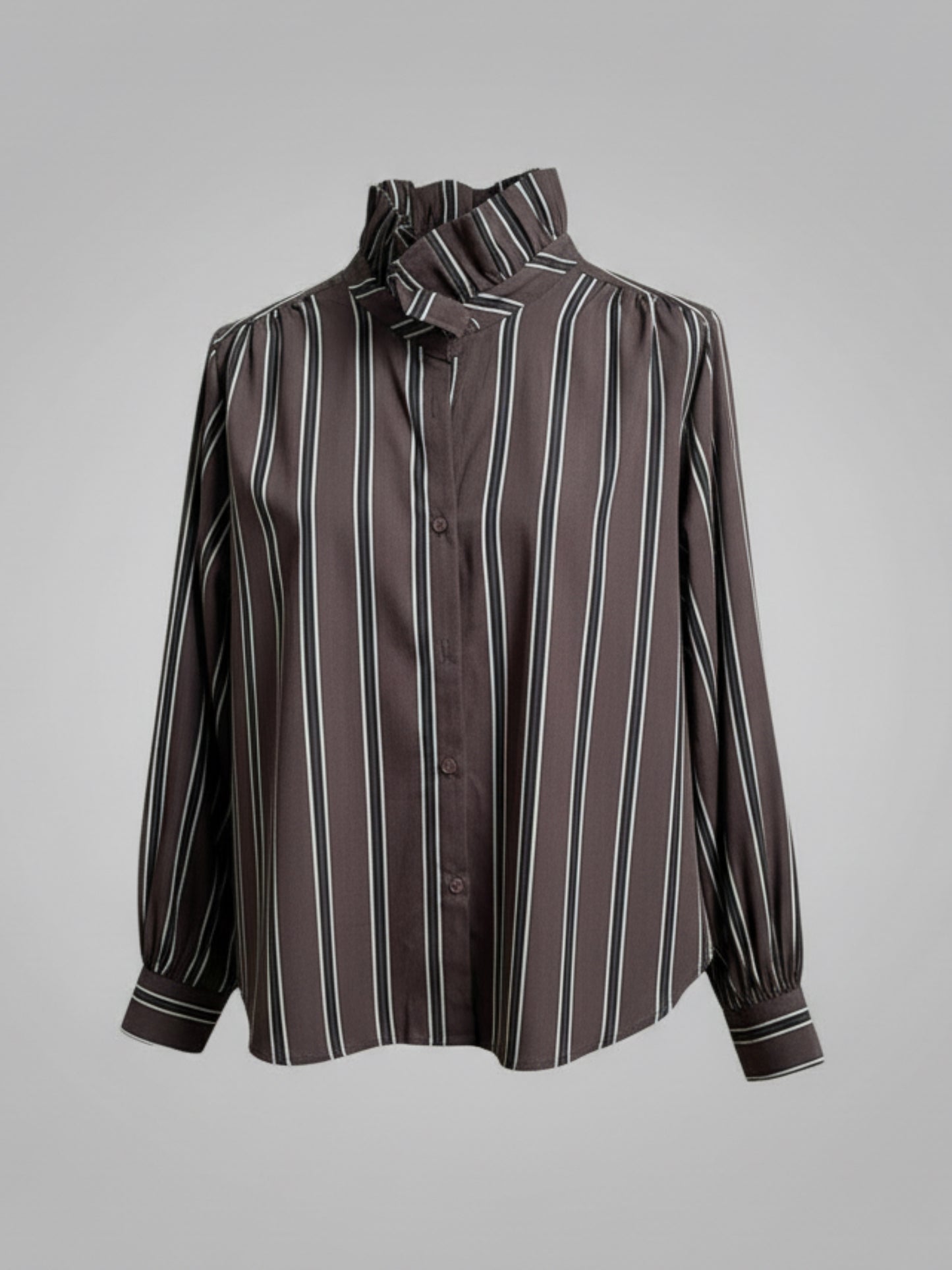 VERONA Chocolat - Chemise rayé