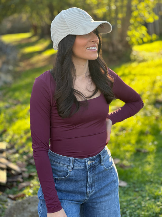 CAPRI Prune - Body manches longues