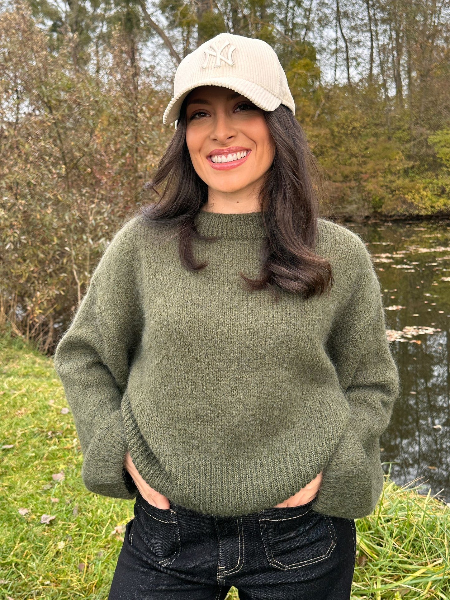 COPENHAGUE Kaki - Pull Mohair