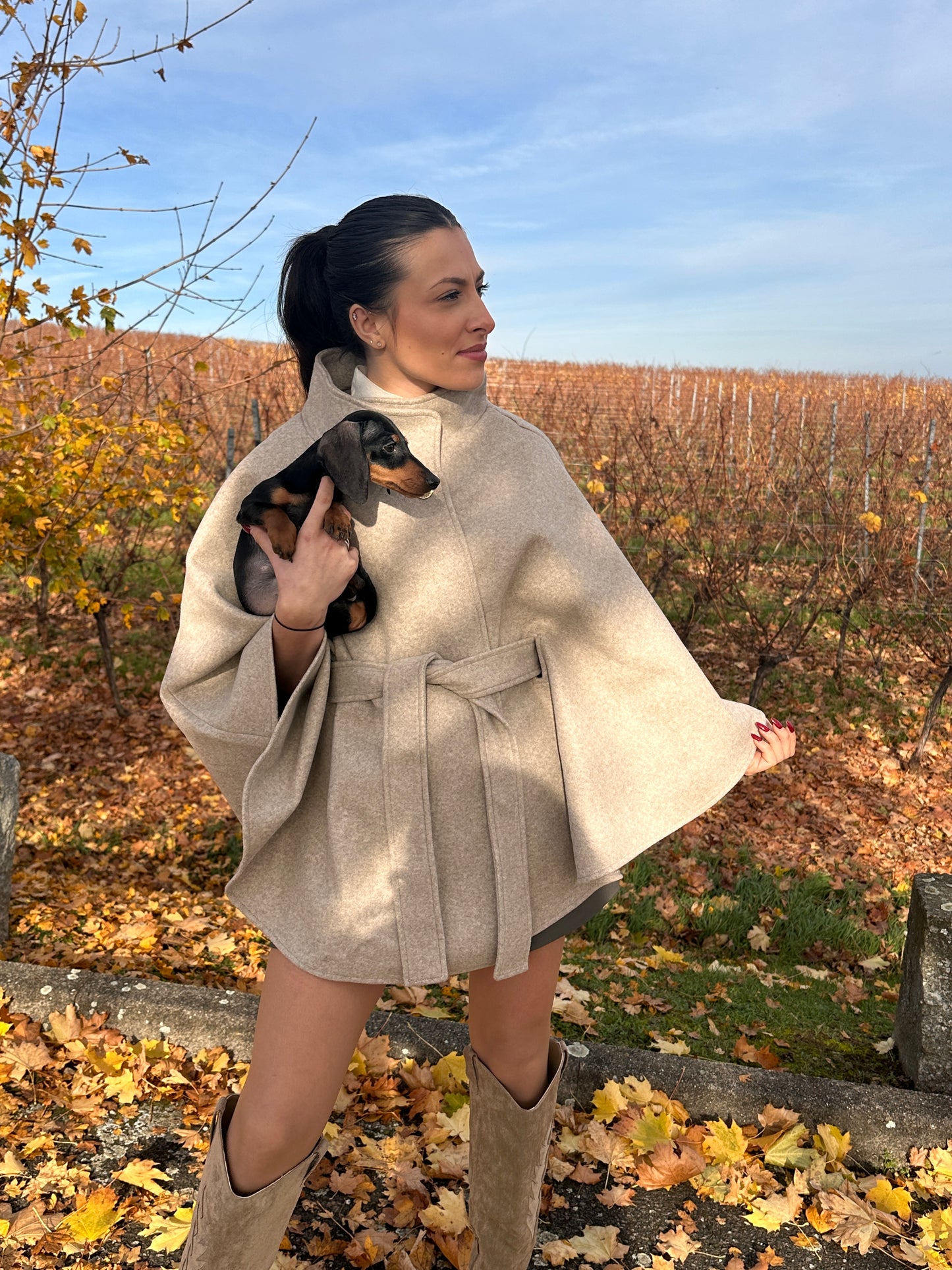 COURCHEVEL - Cape effet laine chic