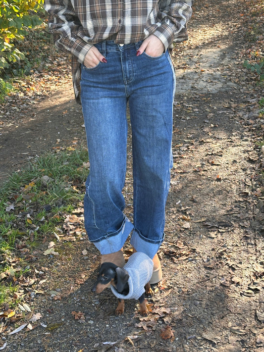 DENVER - Coupe droite, effet vintage et revers tendance