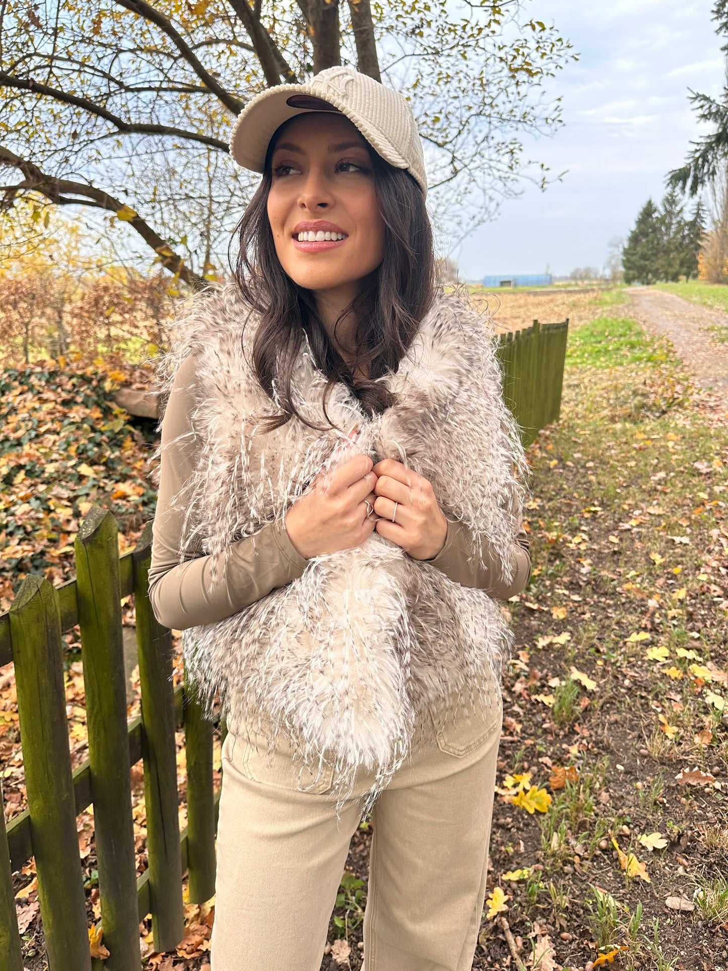 MERIBEL - Gilet fourrure