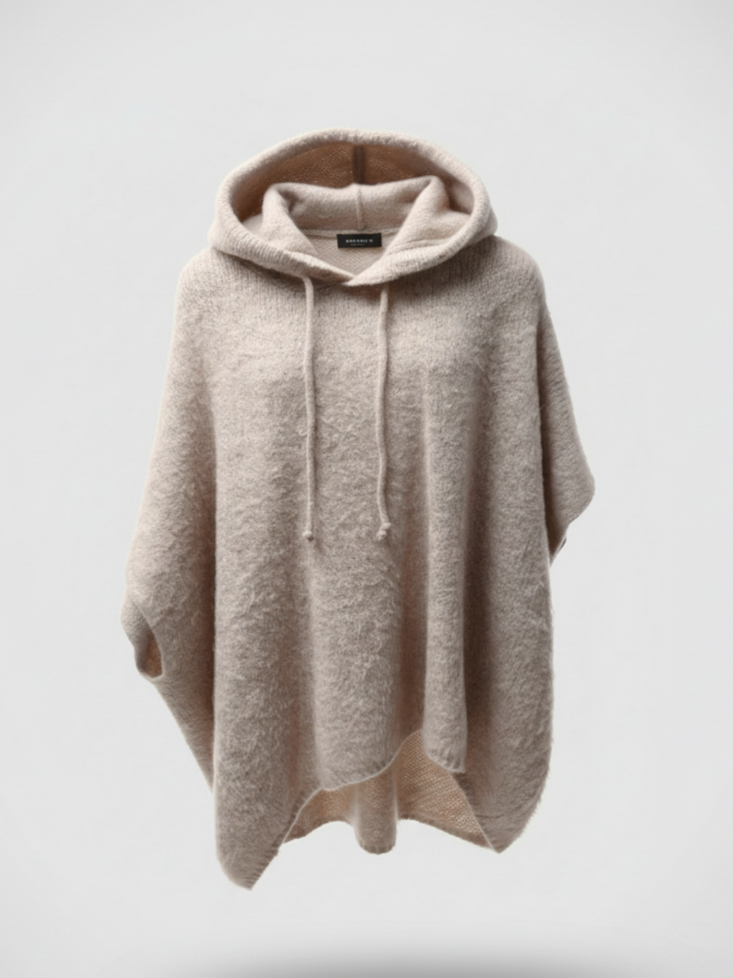 ASPEN Crême- Pull poncho Mohair capuche -30%