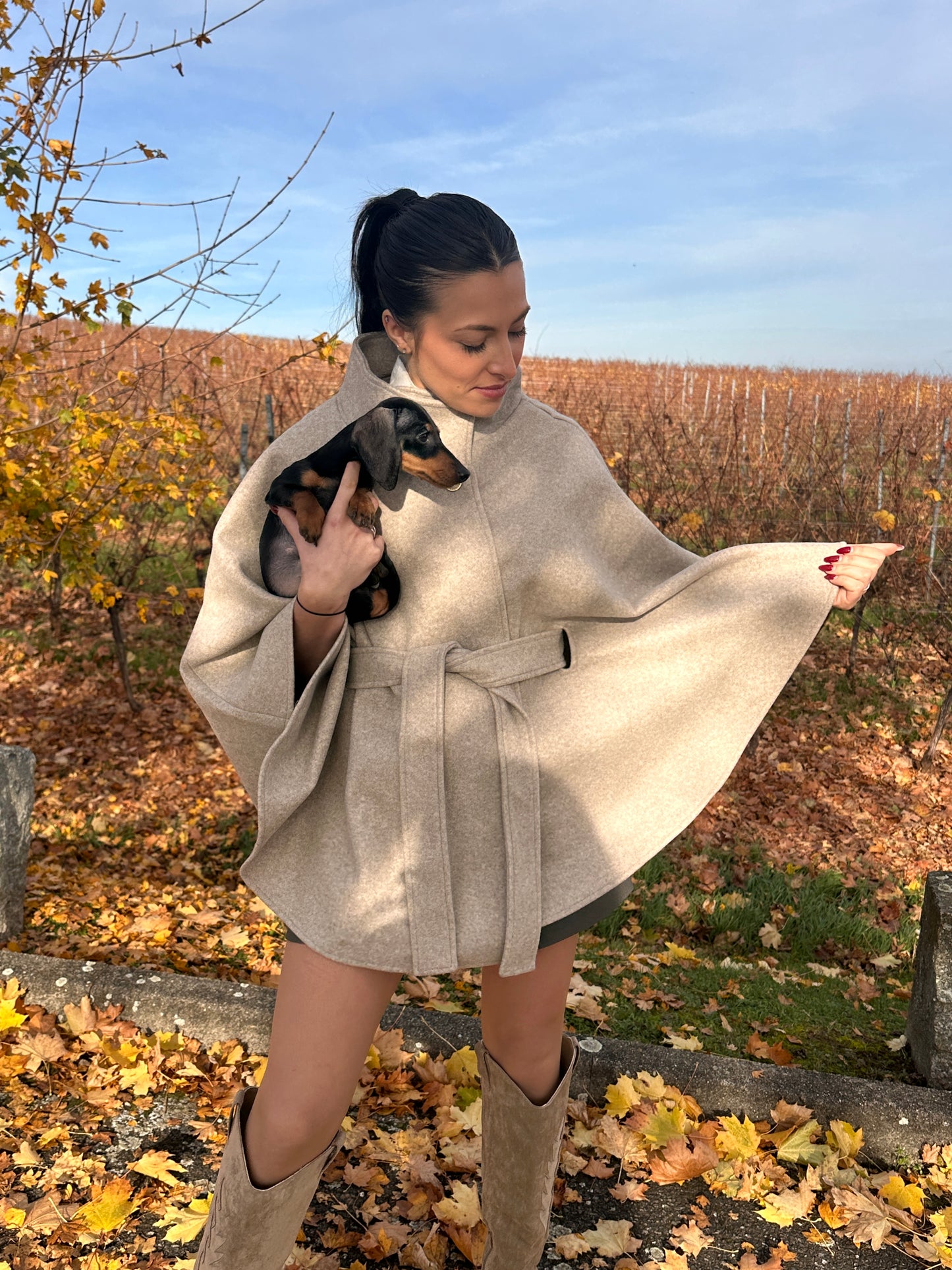 COURCHEVEL - Cape effet laine chic