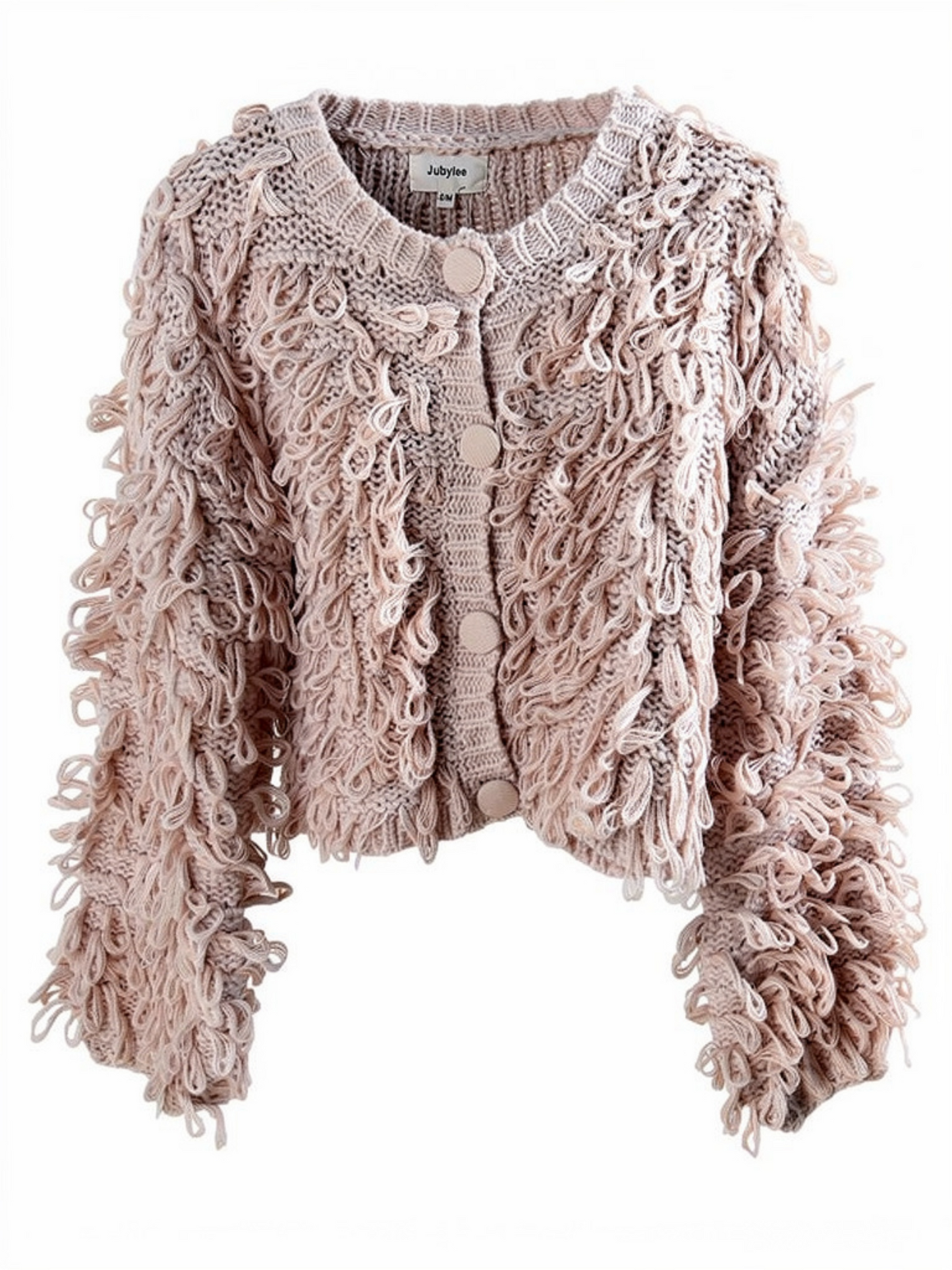 REYKJAVIK Ecru - Gilet Moumoute texturé bouclé